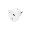 Hama 00223459 Adaptador de enchufe Tipo E/F híbrido Tipo G (UK) blanco
