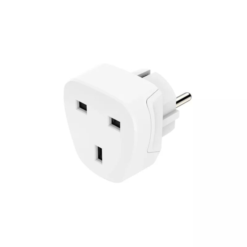 Hama 00223459 Adaptador de enchufe Tipo E/F híbrido Tipo G (UK) blanco