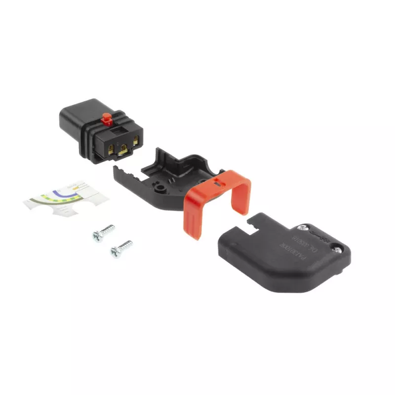 ACT C13 IEC Lock+ conector acodado izquierdo o derecho recableable negro, PA130100RBK