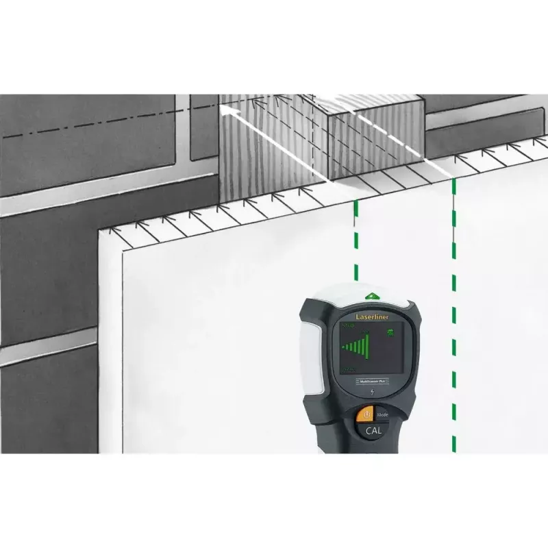 Laserliner MultiScanner Plus detector múltiple digital metal ferroso cable con corriente metal no ferroso madera