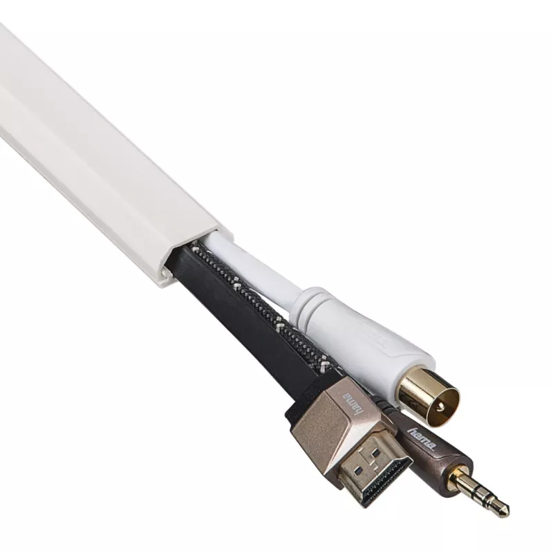 Organizador de cables Hama 00220981 canaleta universal blanca 3 uds.