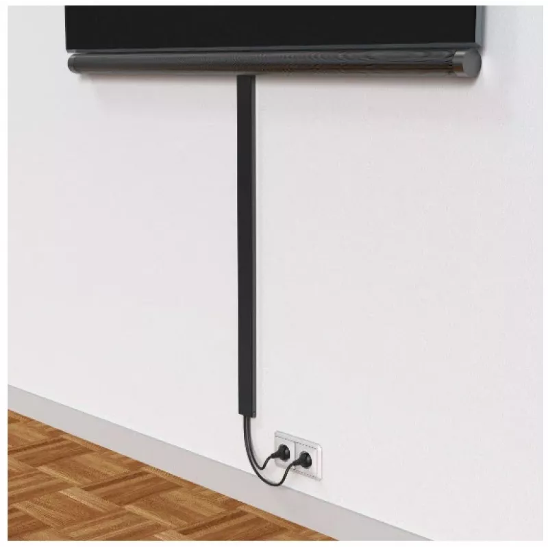 Canaleta organizadora de cables Hama 00220992 universal negra 1 ud.