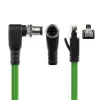 Cable de sensor ACT Industrial 3,00 m M12D 4 polos conector macho en ángulo recto a conector macho RJ45, cable TPE Superflex Xtreme, apantallado