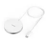 Hama MagCharge FC15 Teléfono móvil, smartphone Blanco USB Carga inalámbrica Carga rápida Interior