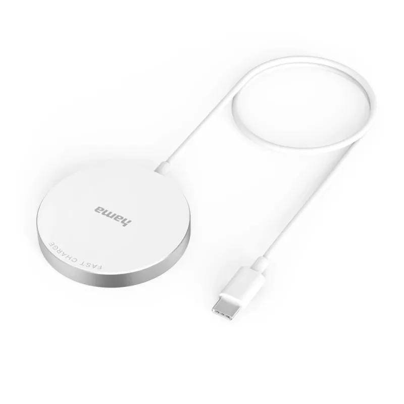 Hama MagCharge FC15 Teléfono móvil, smartphone Blanco USB Carga inalámbrica Carga rápida Interior
