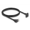Cable USB DeLOCK conector macho USB Type-A 90° hacia abajo a conector macho Micro-B 1 m negro