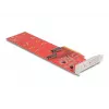 DeLOCK tarjeta PCI Express x8 a 2 x NVMe M.2 Key M 110 mm internos Bifurcation Low Profile