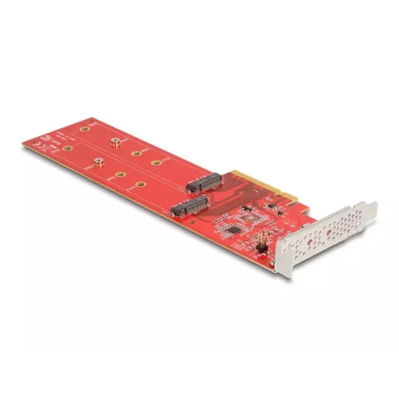 DeLOCK tarjeta PCI Express x8 a 2 x NVMe M.2 Key M 110 mm internos Bifurcation Low Profile