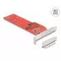 DeLOCK tarjeta PCI Express x8 a 2 x NVMe M.2 Key M 110 mm internos Bifurcation Low Profile
