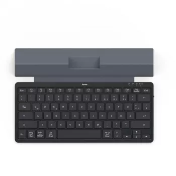Hama Travel 600 QWERTZ Alemán Bluetooth Negro, Gris oscuro