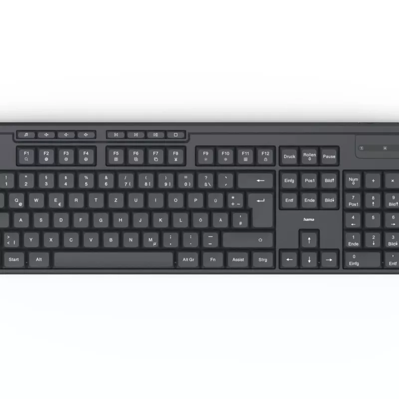 Hama WK-200 teclado Home/Office RF Wireless QWERTZ alemán negro