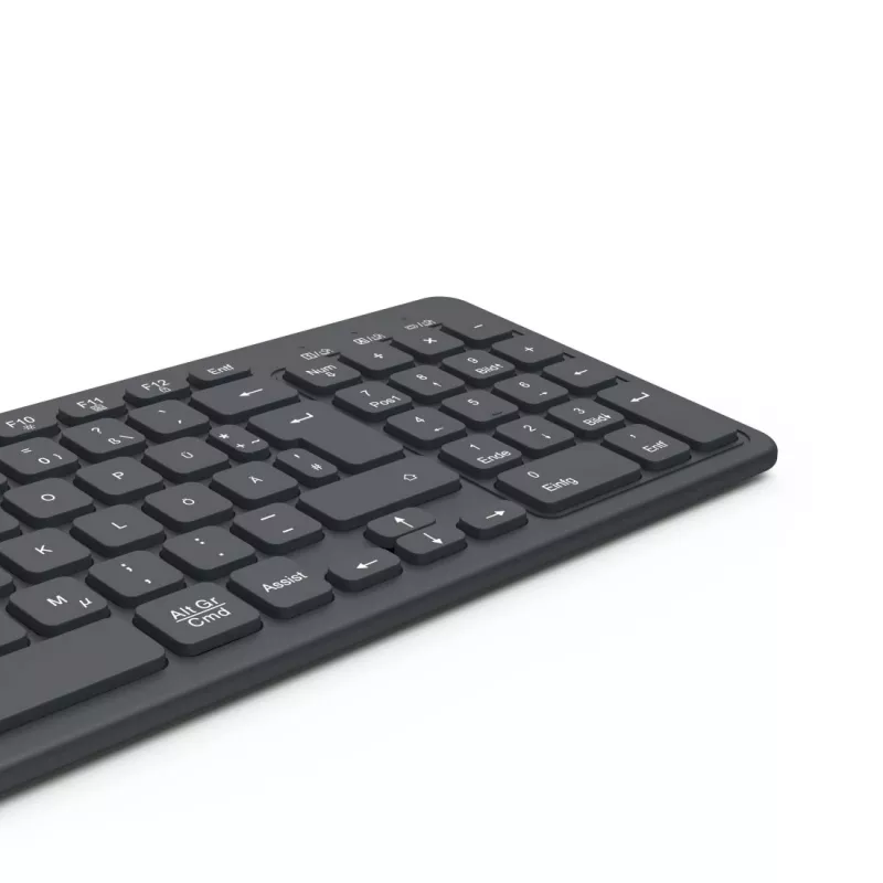 Hama WK-300 teclado Home/Office RF Wireless + Bluetooth QWERTZ negro
