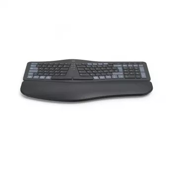 Hama WK-900 teclado Ergo Home/Office RF Wireless + Bluetooth QWERTZ alemán negro, azul, gris oscuro