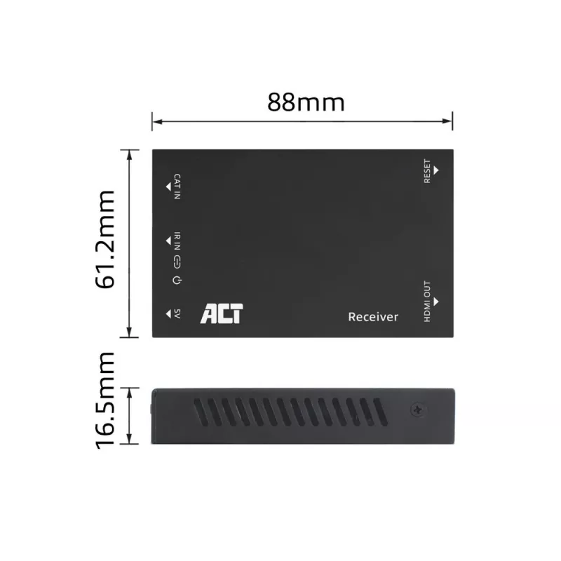 Receptor ACT AC7853 HDMI sobre CATx — receptor de señal HDMI sobre Ethernet hasta 150 m