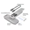 ACT Carcasa SSD USB 40 Gbit/s M.2 2280 NVMe / PCIe, sin herramientas