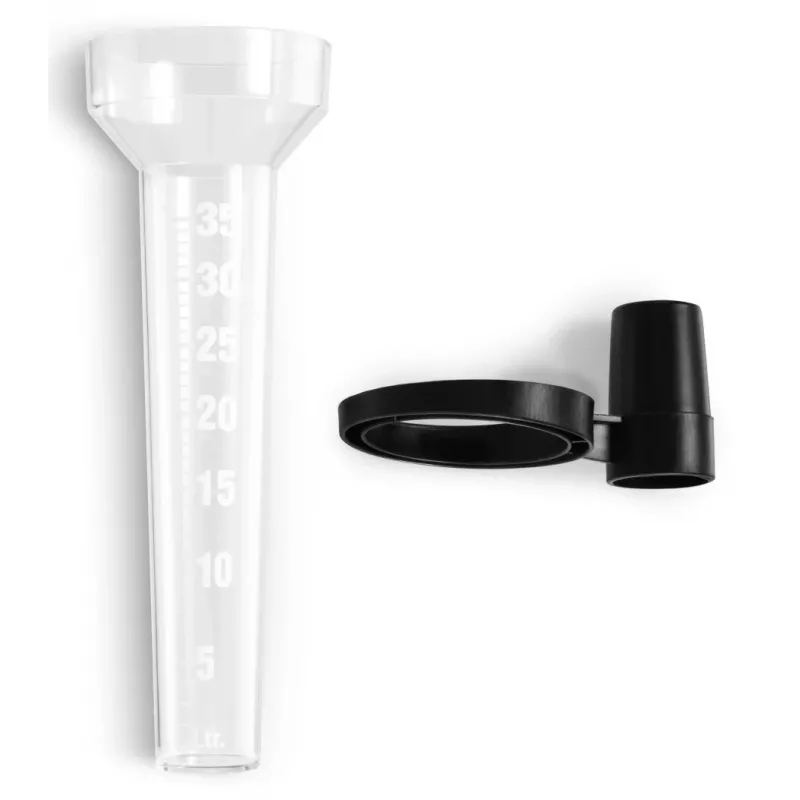 Hama 00185863 Pluviómetro 3.5 cm negro, transparente