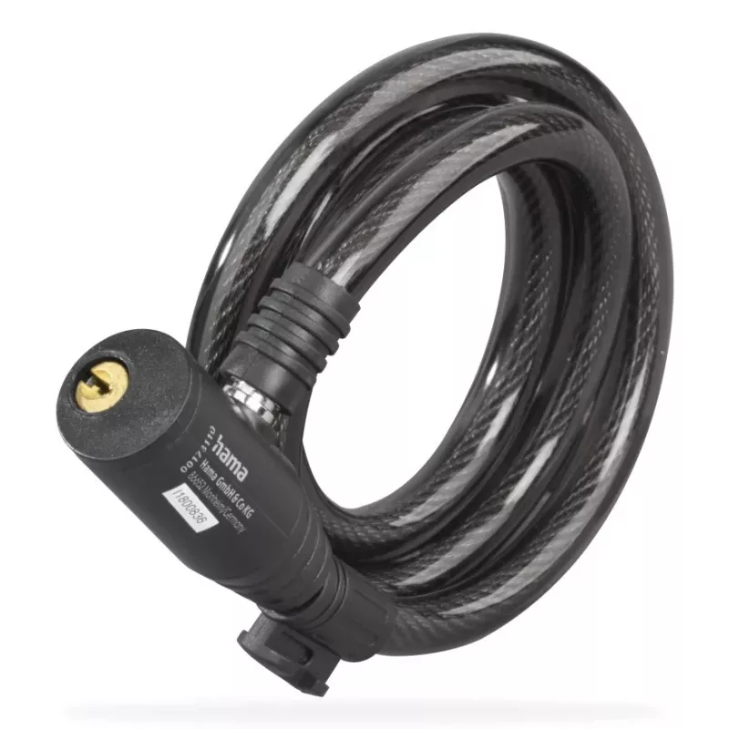 Hama 00178136 Candado para bicicleta negro 1200 mm candado de cable