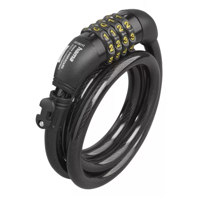 Hama 00178135 Candado para bicicleta negro 1200 mm candado de cable