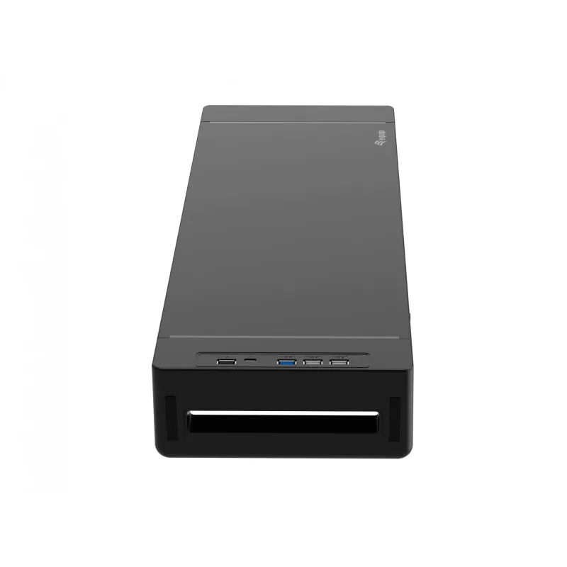 Soporte de monitor EQUIP soporte de monitor ergonómico con USB (USB-A x4, USB-C x1), de pie, 25 kg, negro