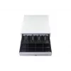Equip 351011 cajón portamonedas POS, 4 compartimentos para billetes / 8 para monedas, RJ11, blanco