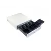 Equip 351011 cajón portamonedas POS, 4 compartimentos para billetes / 8 para monedas, RJ11, blanco