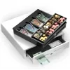 Equip 351011 cajón portamonedas POS, 4 compartimentos para billetes / 8 para monedas, RJ11, blanco