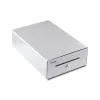 Cajón portamonedas Equip para sistemas de caja (POS), 4 compartimentos para billetes / 4 para monedas, ranuras para monedas extraíbles, conexión RJ11, aluminio