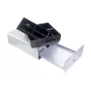 Cajón portamonedas Equip para sistemas de caja (POS), 4 compartimentos para billetes / 4 para monedas, ranuras para monedas extraíbles, conexión RJ11, aluminio