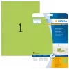 Etiqueta de impresora autoadhesiva HERMA etiquetas neón A4 210x297 mm verde brillante papel mate 20 uds.
