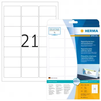 Etiquetas de dirección removibles HERMA 5074