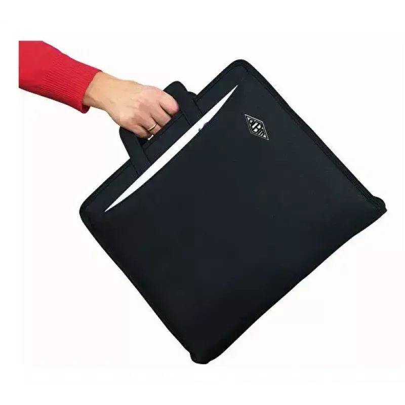 WEDO personal organizer 58 601 — carpeta de documentos de plástico y poliéster para A4 con compartimento para tarjetas de visita, negro