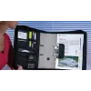 WEDO personal organizer 58 601 — carpeta de documentos de plástico y poliéster para A4 con compartimento para tarjetas de visita, negro