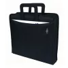 WEDO personal organizer 58 601 — carpeta de documentos de plástico y poliéster para A4 con compartimento para tarjetas de visita, negro