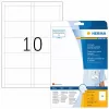 Insertos para placas de identificación HERMA A4 90x54 mm blanco cartón 250 uds.