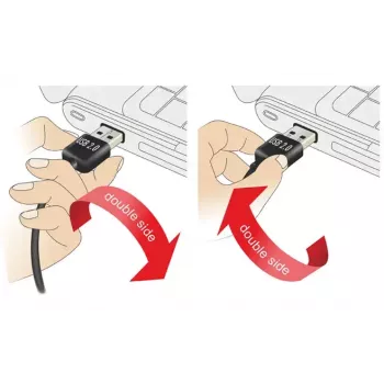 Cable USB DeLOCK 5m USB 2.0 A - Mini-USB m/m 83381 negro