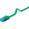 Cable de parcheo plano Goobay CAT 6A U/UTP verde 0,5 m