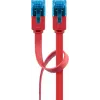 Cable de parcheo plano Goobay CAT 6A U/UTP rojo 0,5 m