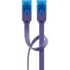 Cable de parcheo plano Goobay CAT 6A U/UTP violeta 0,5 m
