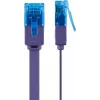 Cable de parcheo plano Goobay CAT 6A U/UTP violeta 0,5 m