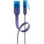 Cable de parcheo plano Goobay CAT 6A U/UTP violeta 0,5 m