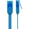 Cable patch plano Goobay CAT 6A U/UTP azul 1 m
