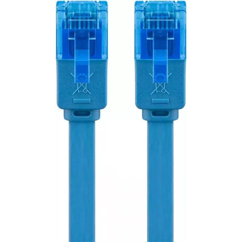 Cable patch plano Goobay CAT 6A U/UTP azul 1 m