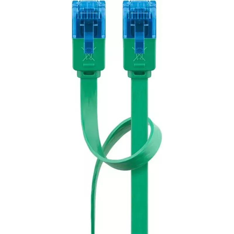 Cable patch plano Goobay CAT 6A U/UTP 1 m verde RJ-45