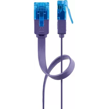 Cable patch plano Goobay CAT 6A U/UTP violeta 1 m