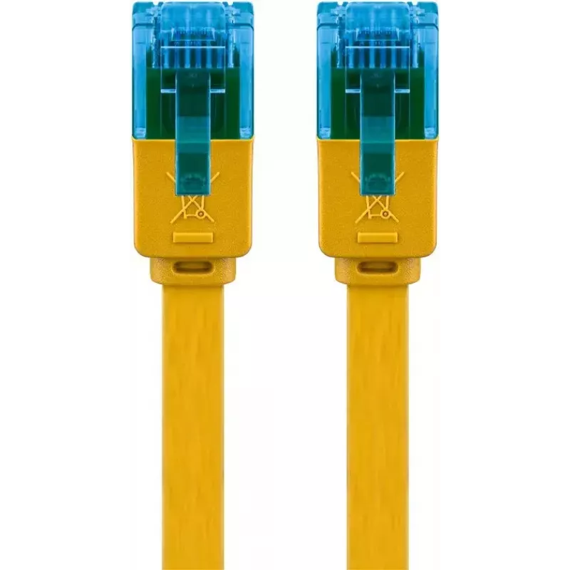 Cable patch plano Goobay CAT 6A U/UTP amarillo 2 m
