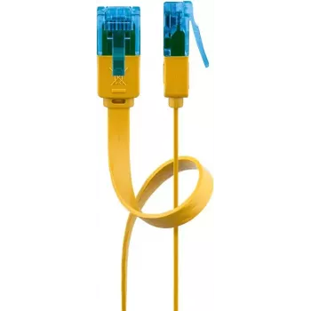 Cable patch plano Goobay CAT 6A U/UTP amarillo 2 m