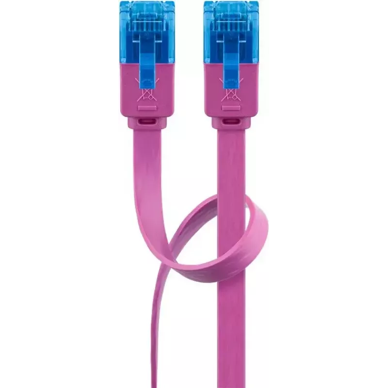 Cable patch plano Goobay CAT 6A U/UTP magenta 2 m