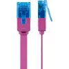 Cable patch plano Goobay CAT 6A U/UTP magenta 2 m
