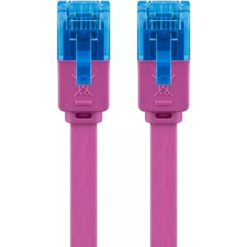 Cable patch plano Goobay CAT 6A U/UTP magenta 2 m