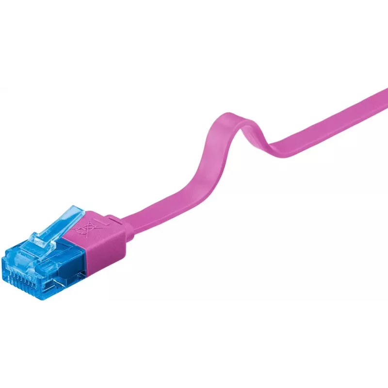 Cable patch plano Goobay CAT 6A U/UTP magenta 2 m